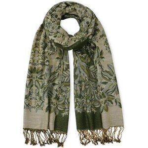 Silky Paisley Pashmina Shawl Scarf-Women's Soft Double-side Jacquard